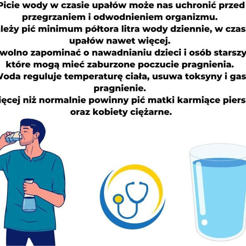 Trzeba pić dużo wody w czasie upałów